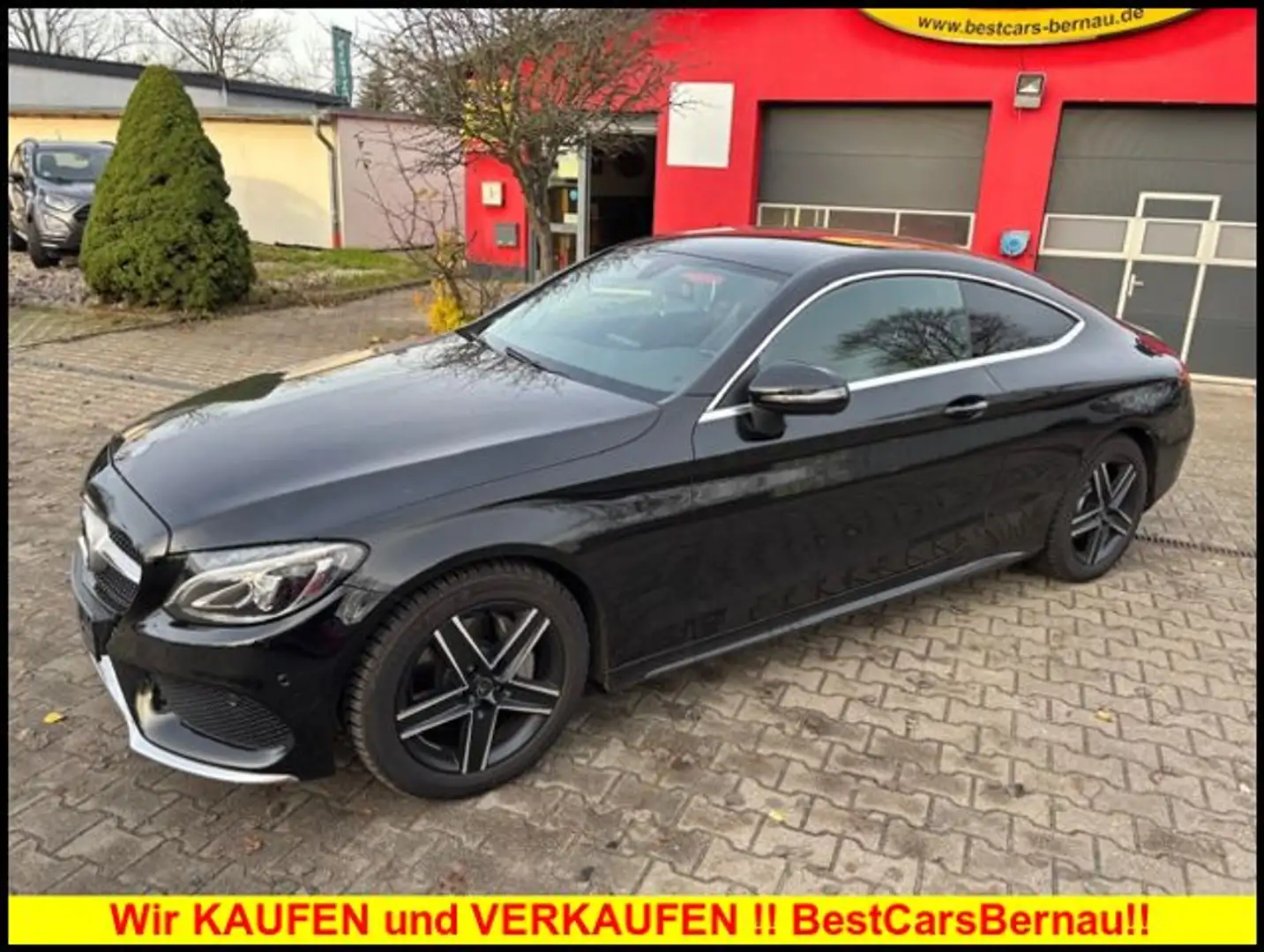 Mercedes-Benz C 180 Coupe SHZ*NAVI*Burmester*AMG Zwart - 2