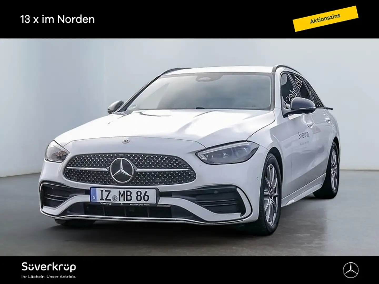 Mercedes-Benz C 200 d T AMG NIGHT SPUR AHK DISTR 360 PDC SHZ Weiß - 2