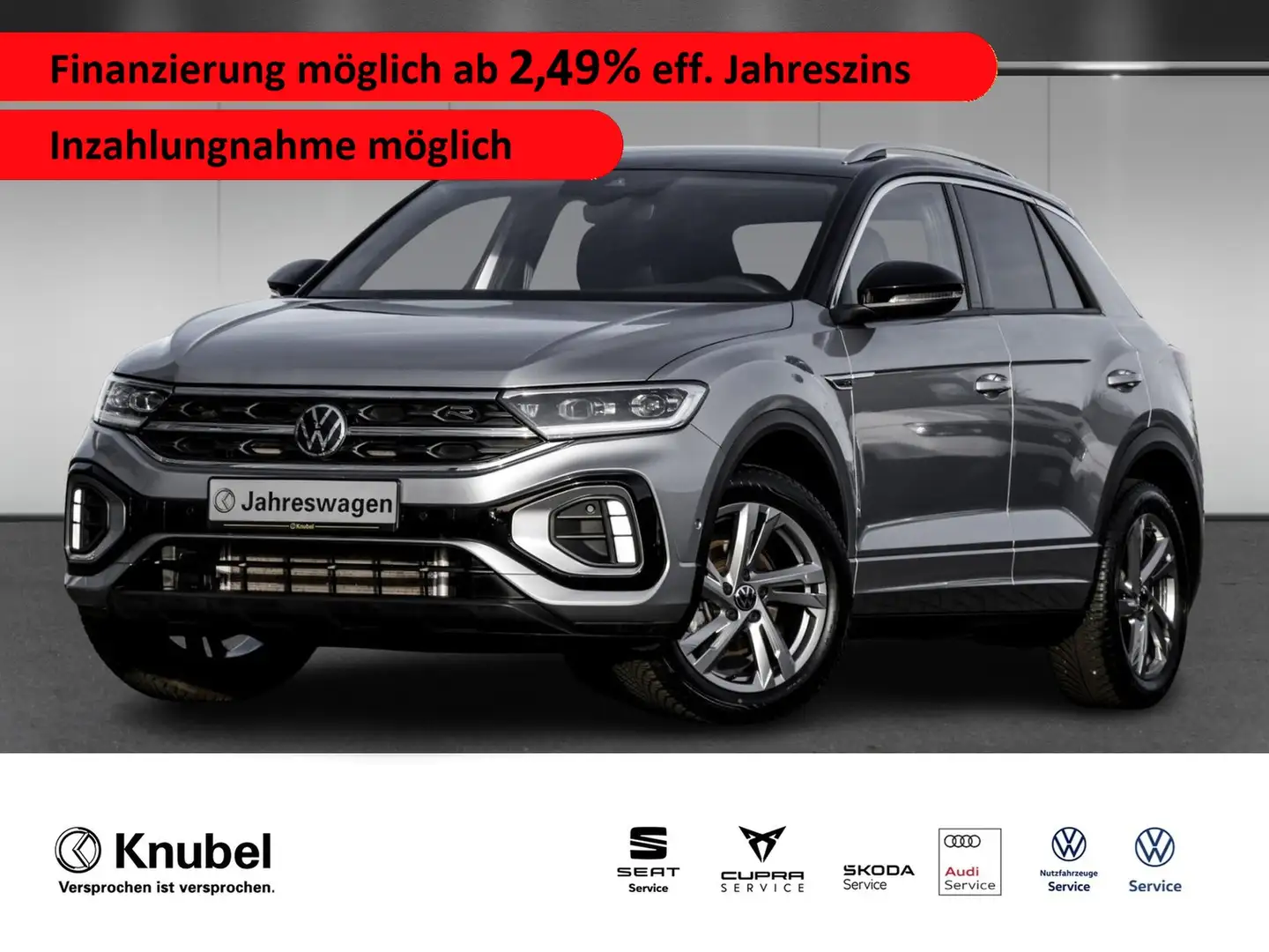 Volkswagen T-Roc R-Line 1.5 TSI DSG LED+ Navi AHK ACC RKamera Argent - 1