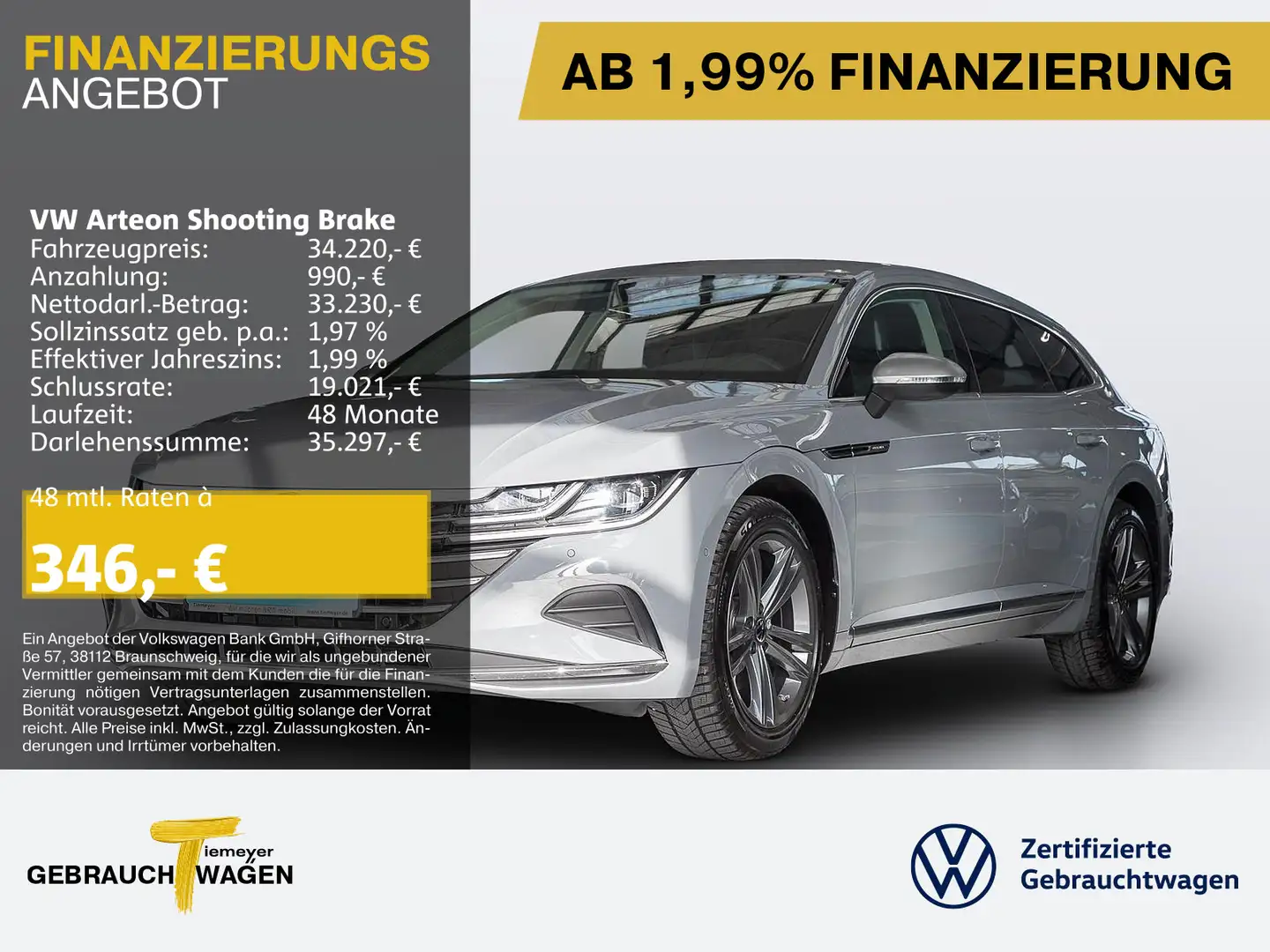 Volkswagen Arteon eHybrid ELEGANCE ST.HEIZ M Grau - 1