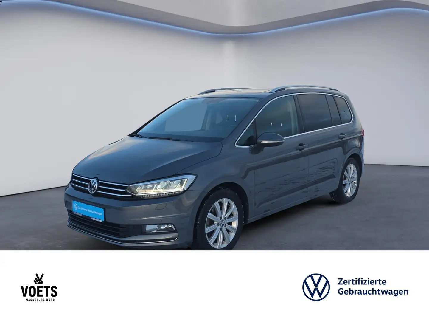 Volkswagen Touran 1.4 TSI Highline LED+PANO+STANDH+ACC Grijs - 1