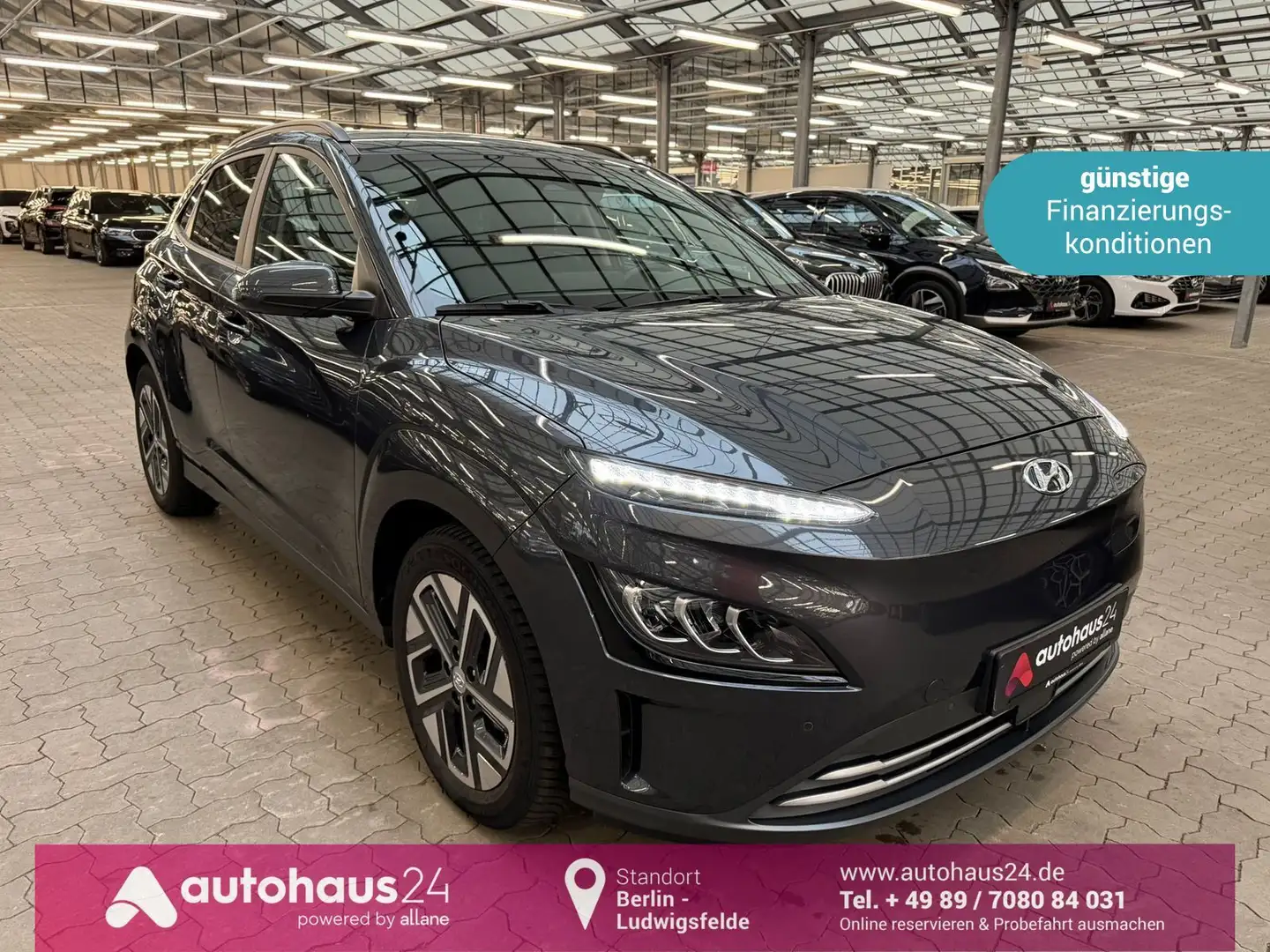 Hyundai Kona Elektro 2WD 39,2 kWh|Kamera|Sitzhzg Чорний - 1