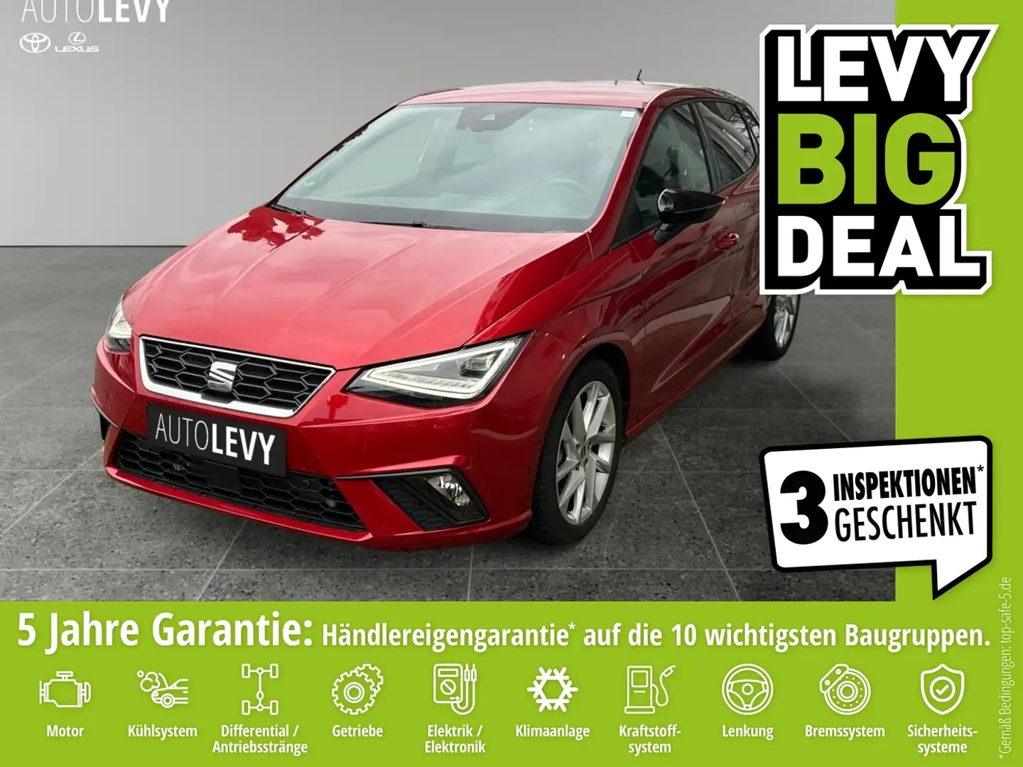 SEAT Ibiza 1.5 TSI FR ACC FLA LM LED KeyLess Sport Červená - 1