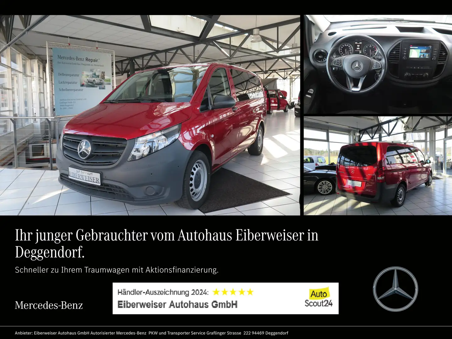 Mercedes-Benz Vito 116 CDI Tourer L AHK Kamera DAB Assistenz-Paket Kırmızı - 1