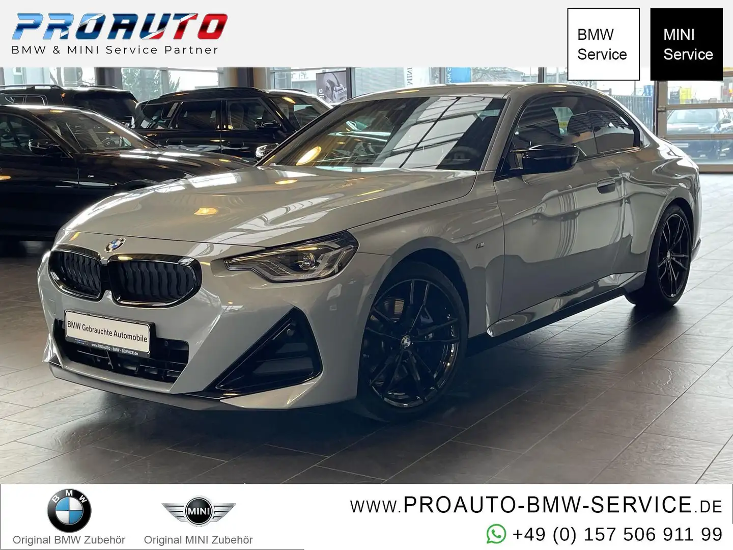 BMW M240i xDrive Coupe A-LED/RFK/HUD/LiveCoPro/KomfZG. Grau - 1