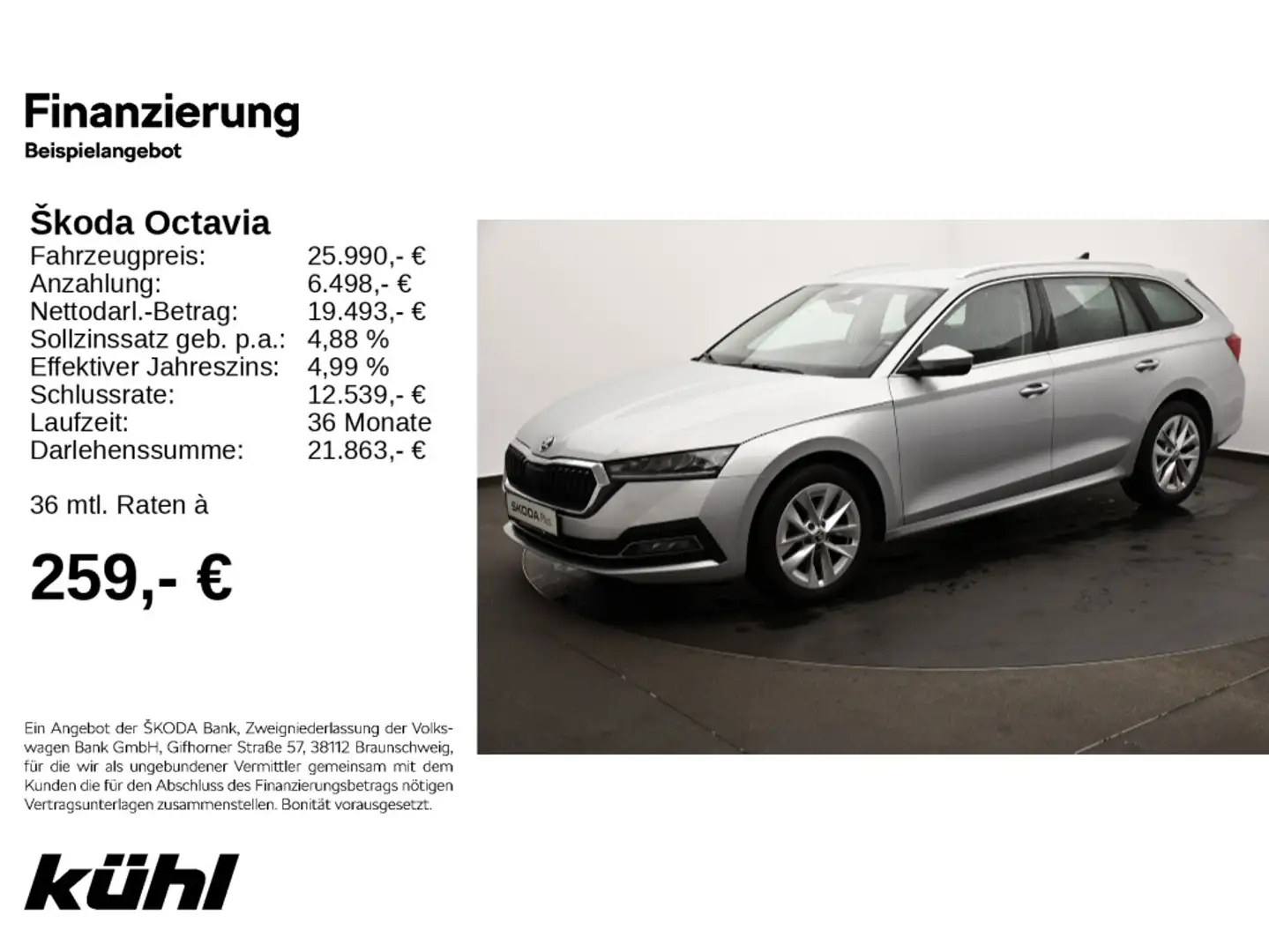 Skoda Octavia 4 IV Combi 1.5 TSI DSG Style LED/ACC/Nav Silber - 1