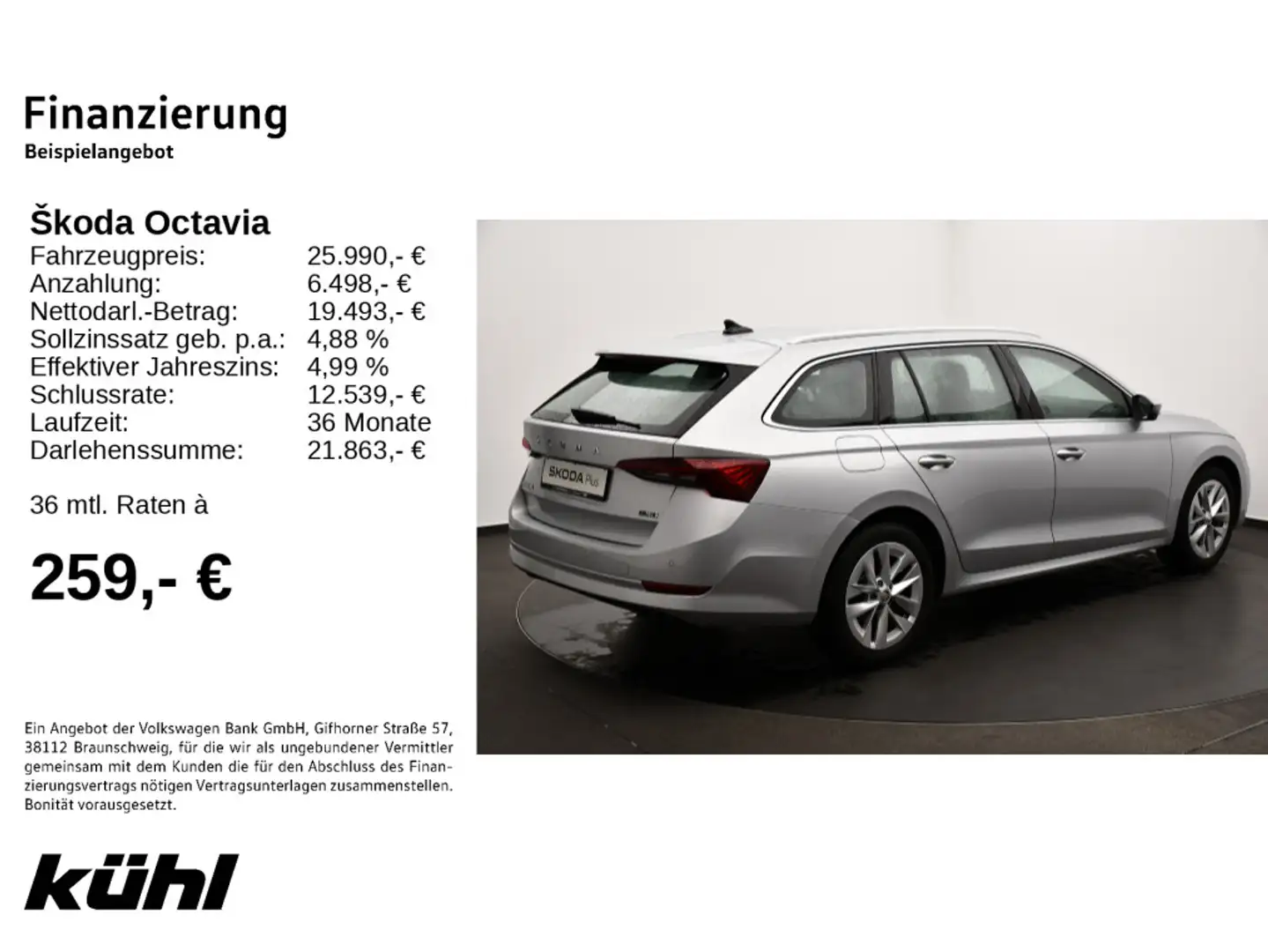 Skoda Octavia 4 IV Combi 1.5 TSI DSG Style LED/ACC/Nav Silber - 2