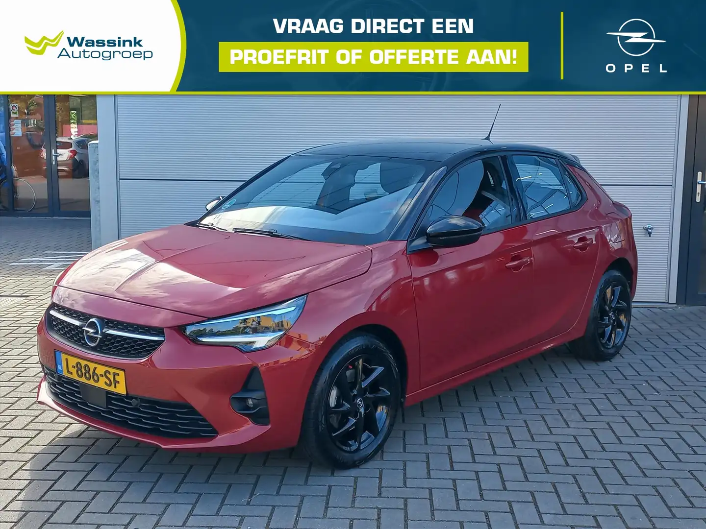 Opel Corsa 1.2T 100pk GS-Line | Airconditioning | Navigatie | Rood - 1