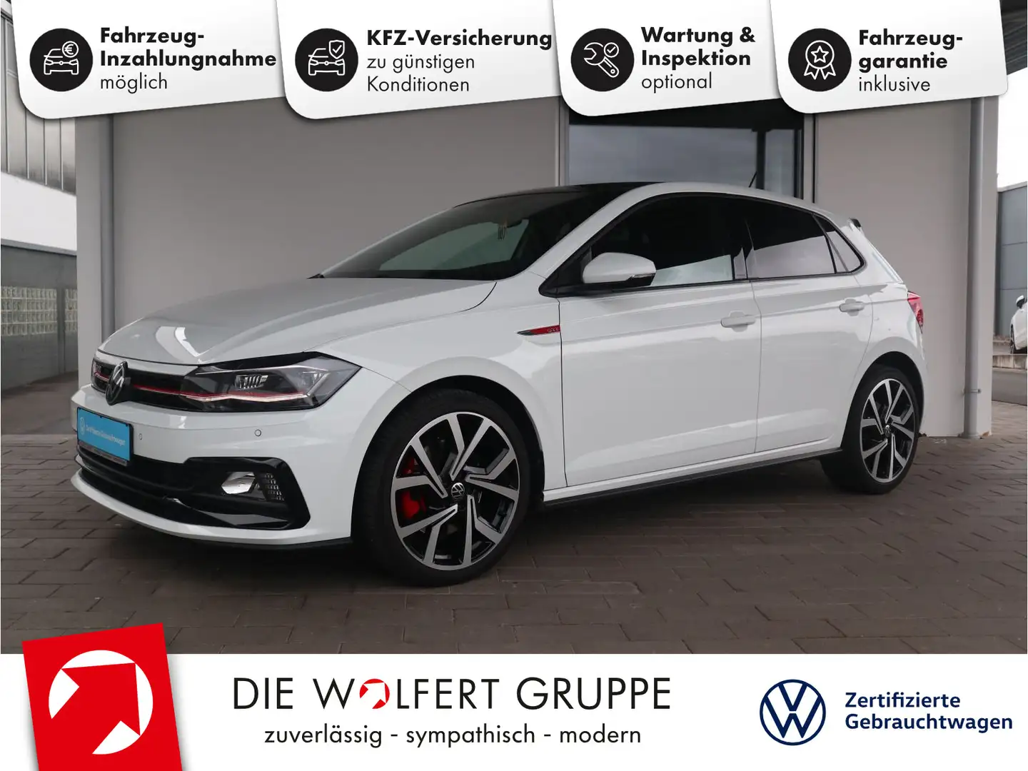 Volkswagen Polo GTI 2.0 TSI DSG PANO RFK ACC NAVI Blanc - 1