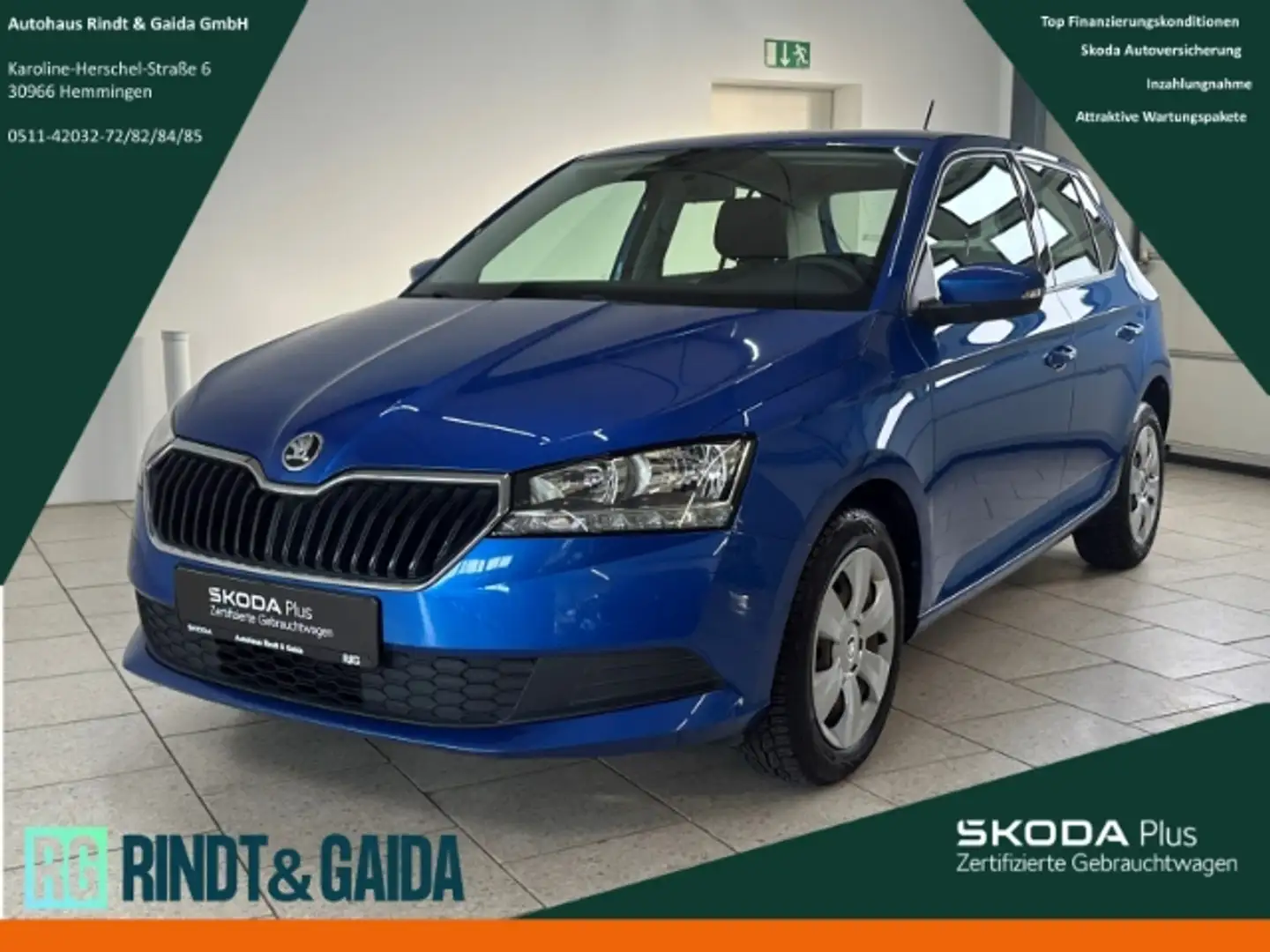 Skoda Fabia Ambition 1.0 TSI Freisprech Klima Blau - 1