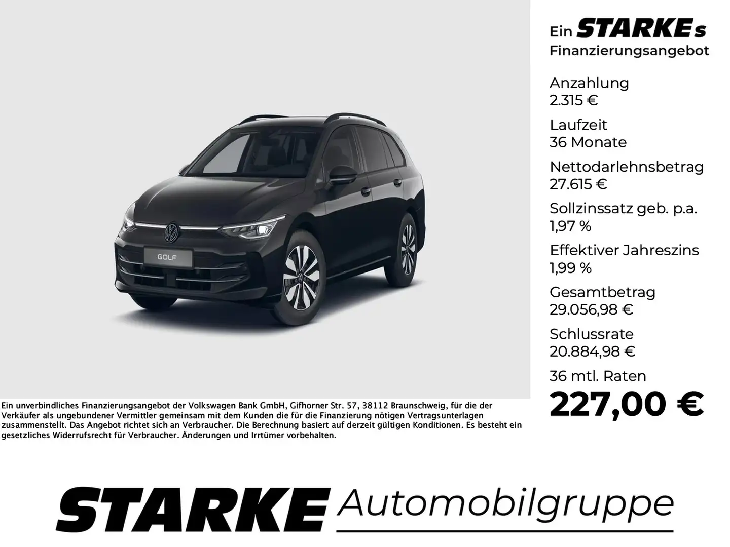 Volkswagen Golf Variant 2.0 TDI DSG Goal Schwarz - 1