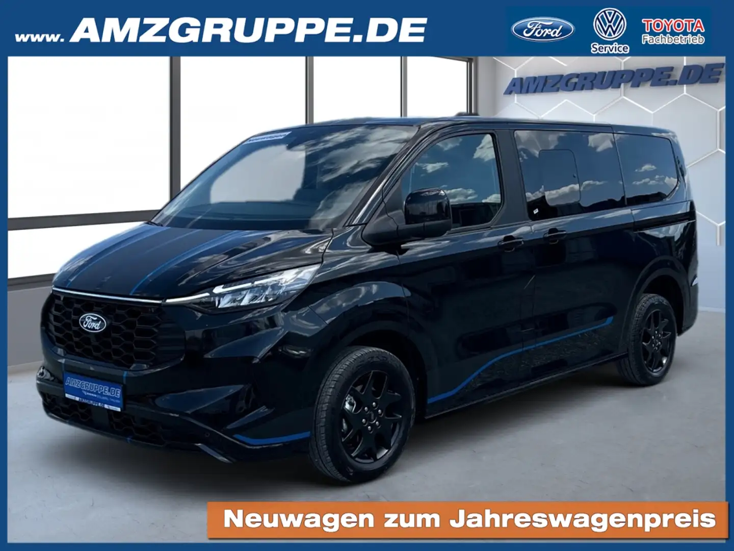 Ford Tourneo Custom Sport L1 AT 5J.*Gar.+ACC+Kamera+Winterpak Černá - 1