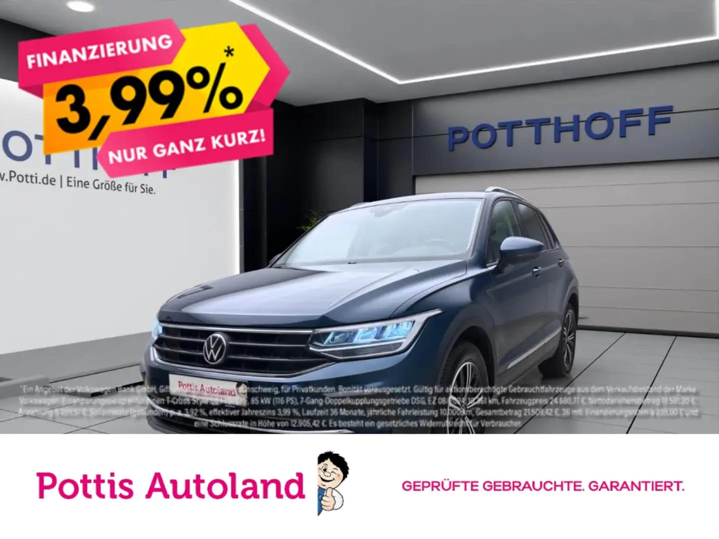 Volkswagen Tiguan 1.5 TSI ACTIVE AHK PDC SITZHZG LED Blau - 1