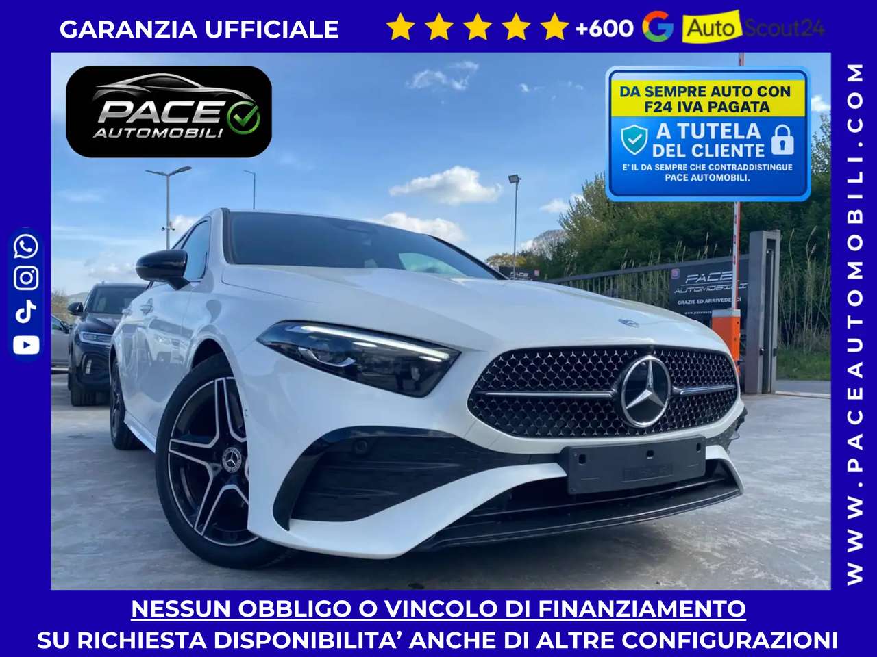 Mercedes-Benz A 180 i NIGHT AMG PREMIUM DISTRONIC LED 64 COLORI KAMERA