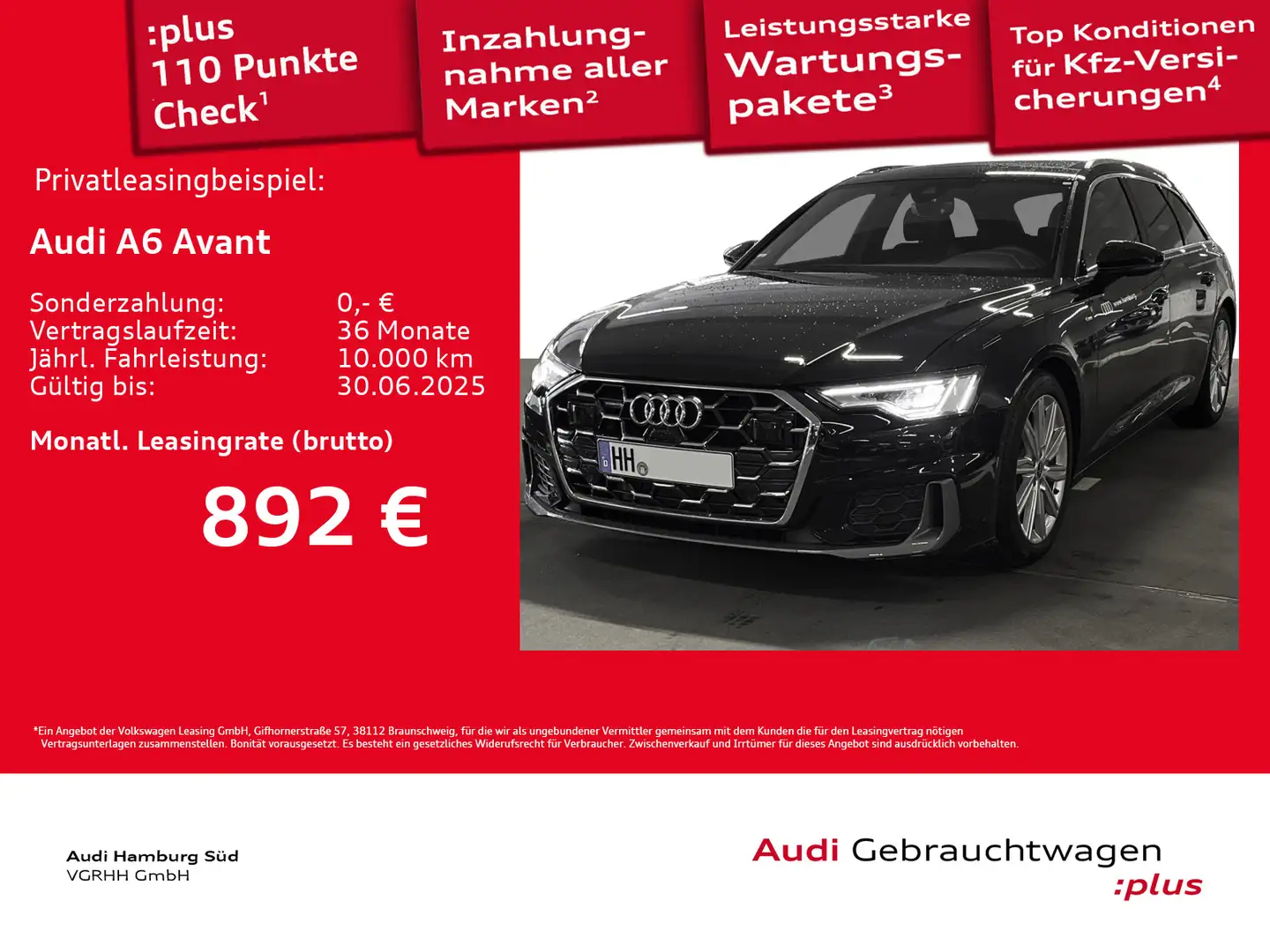 Audi A6 45 TDI qu 2xS LINE/LM20/PANO/MATRIX/AHK Schwarz - 1