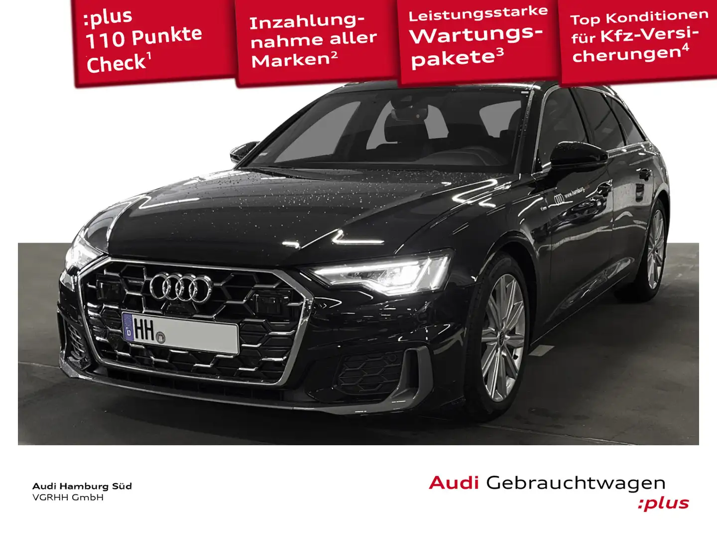 Audi A6 45 TDI qu 2xS LINE/LM20/PANO/MATRIX/AHK Schwarz - 1