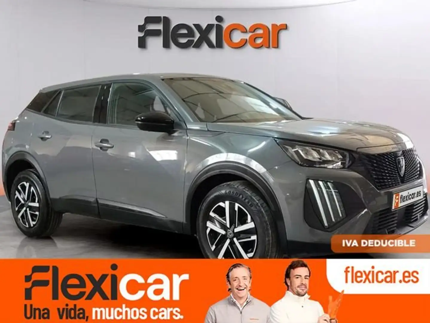 Peugeot 2008 Active+Puretech+100+S%26S+6+Vel.+MAN Gris - 1