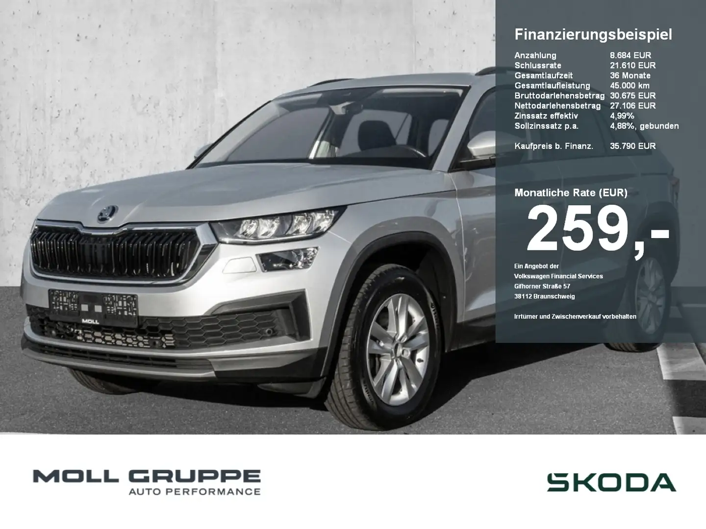 Skoda Kodiaq 2.0 TDI DSG Ambition ACC AHK AUT KAM LED Argent - 1