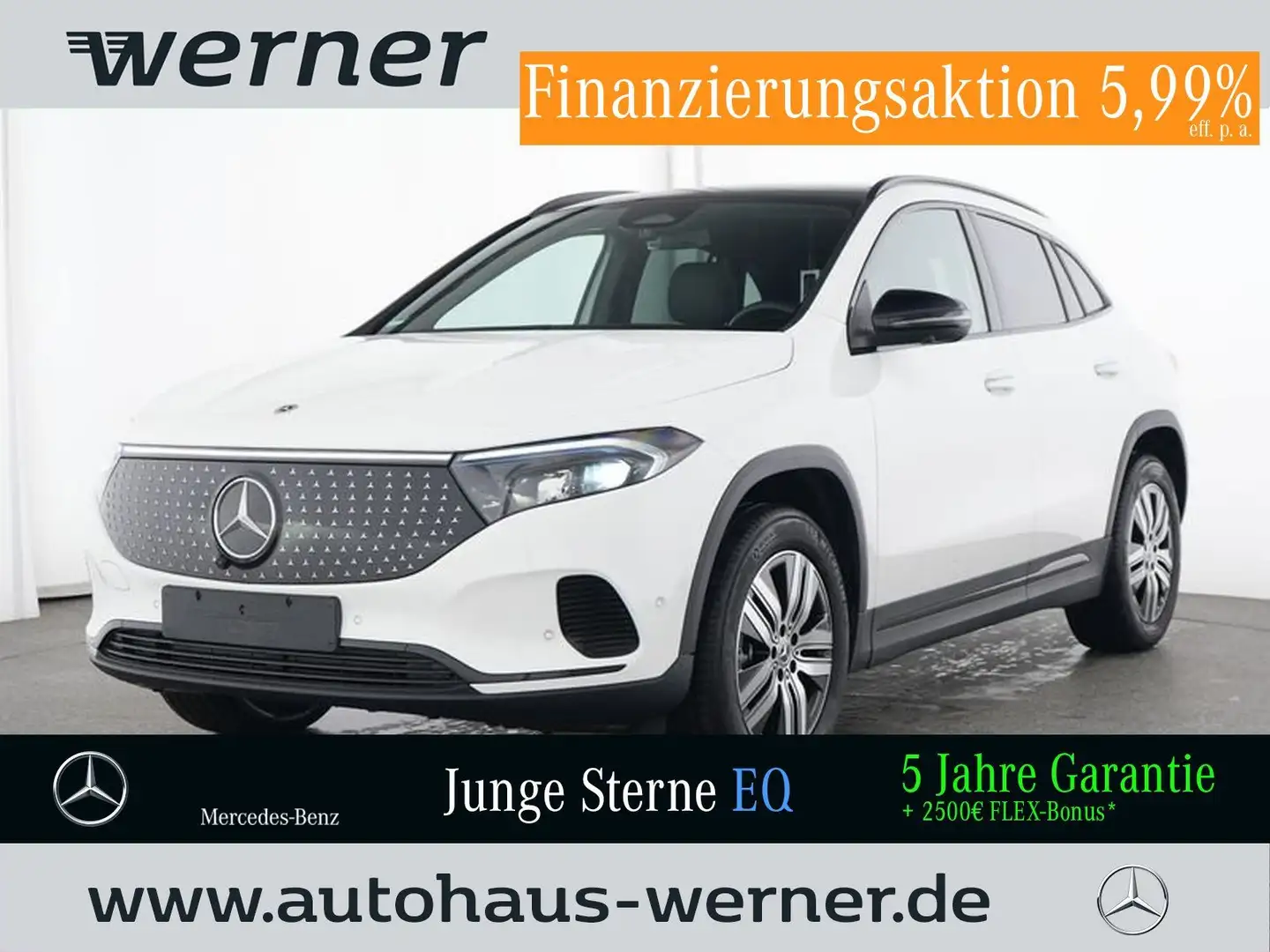 Mercedes-Benz EQA 300 4M EL-ART-ADV+ NIGHT PANO 360°VZA WINTER Blanc - 1