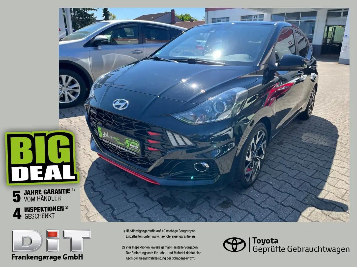 Hyundai i10 1.0 N Line Kamera, 8-fach, Navi, DAB, SHZ Zwart - 1