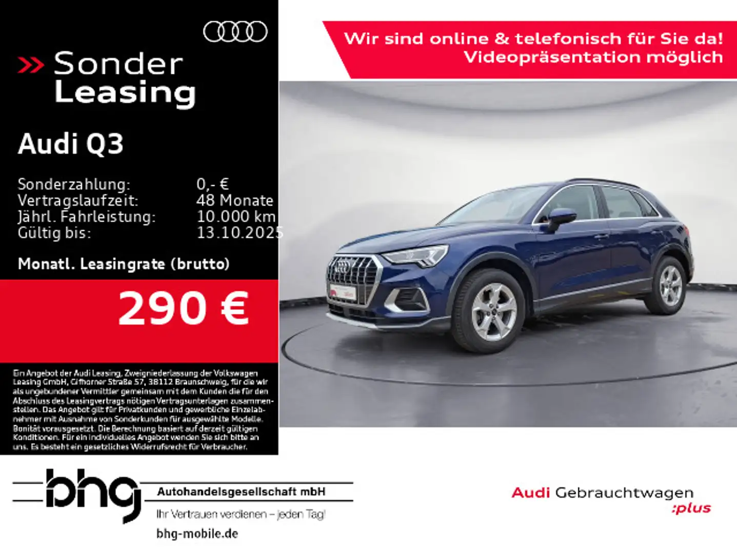 Audi Q3 35 TFSI S tronic advanced Klima Navi Blau - 1