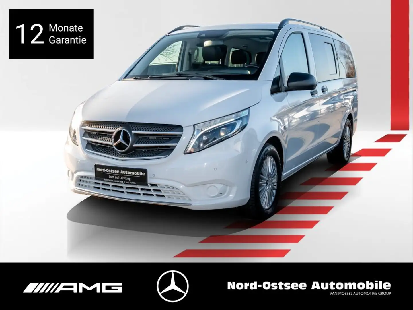 Mercedes-Benz Vito 119 TOURER PRO LANG AHK LED STANDHZ PANO Blanc - 1