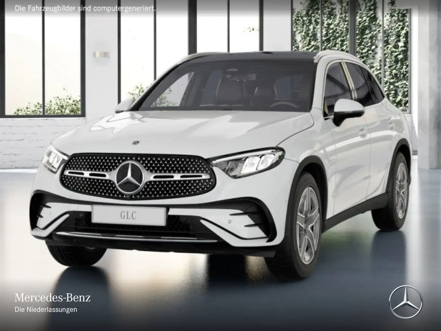 Mercedes-Benz GLC 300 4M AMG+PANO+360+AHK+LED+TOTW+KEYLESS+9G Weiß - 2