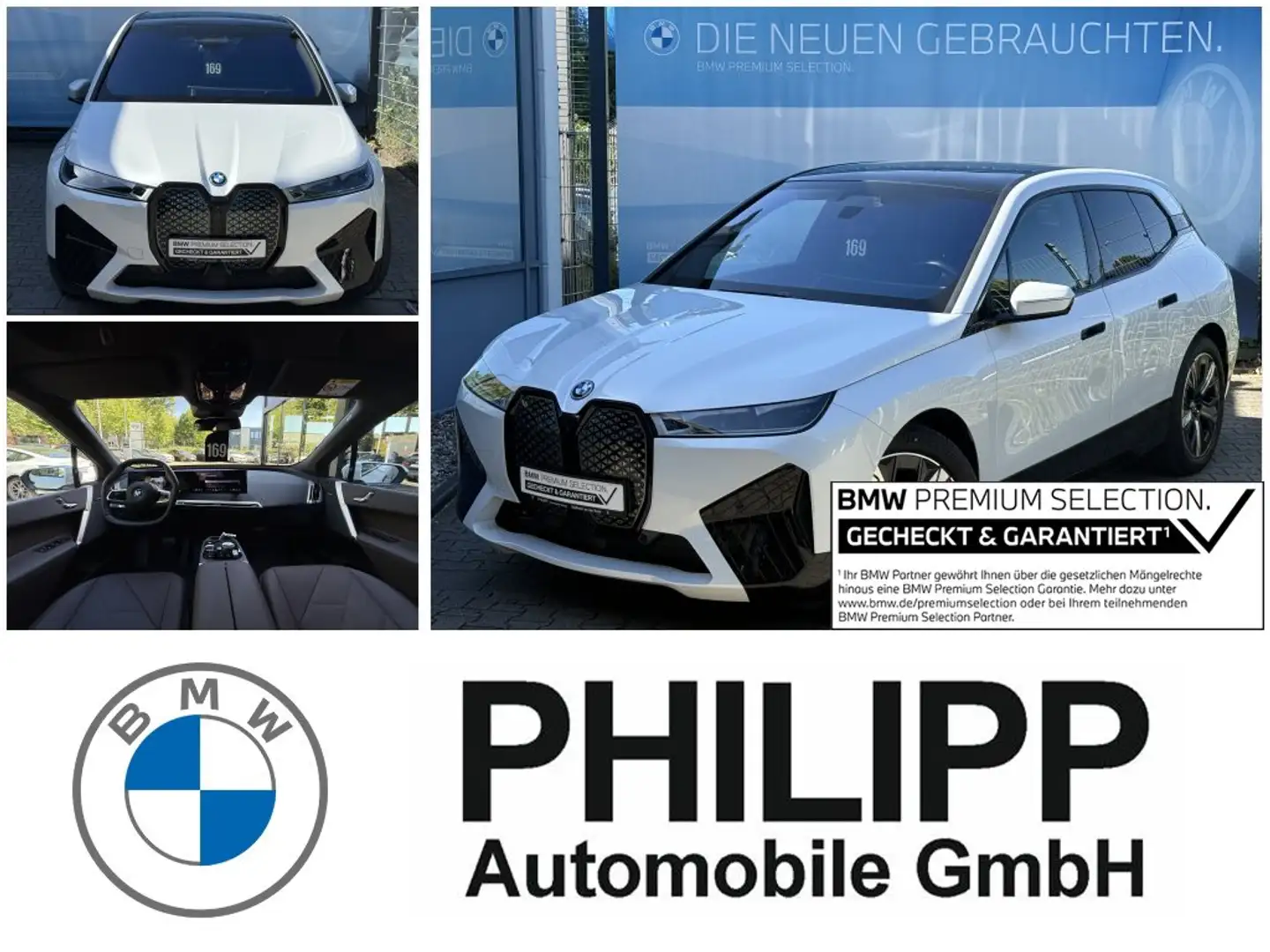 BMW iX xDrive40 Sportpaket LEA ab 599br PANO h&k AHK Bílá - 1