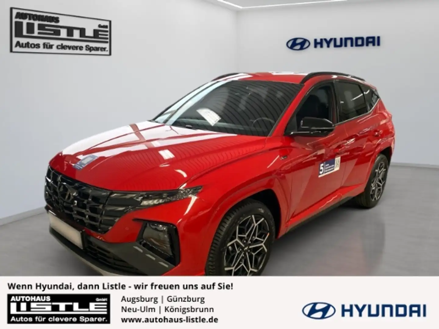 Hyundai TUCSON N Line 4WD 1.6 T-GDI Navi Voll-LED 360°-Cam ACC Rouge - 1