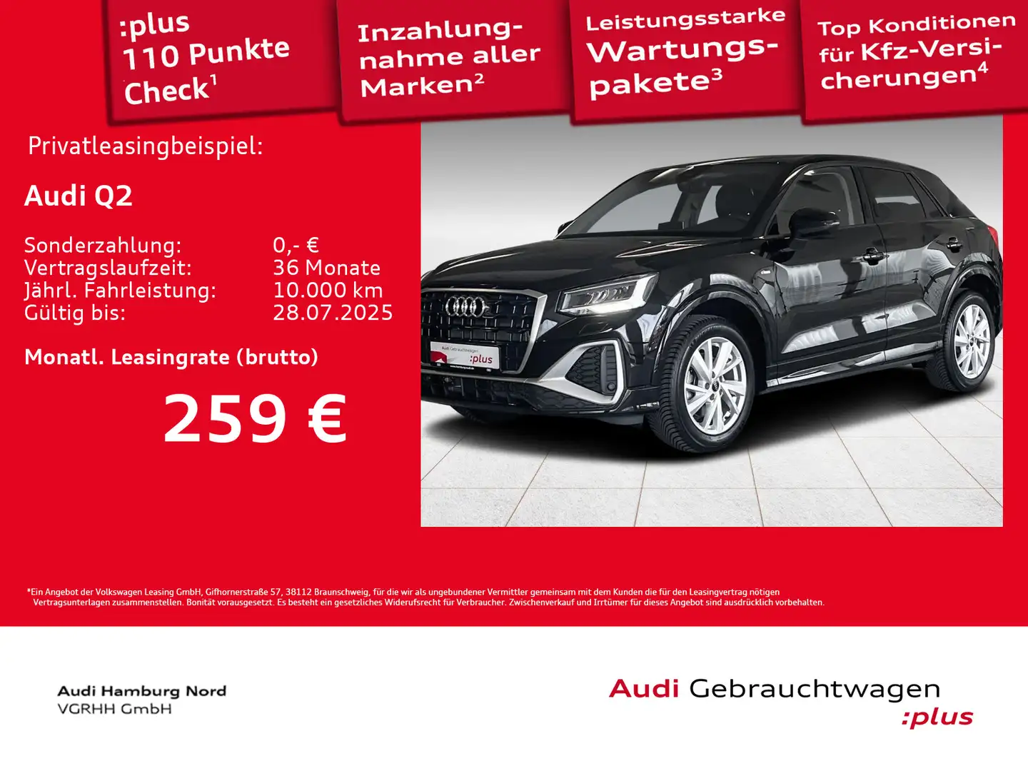 Audi Q2 35 TDI S line S tronic AHK LED Sonos CarPlay Schwarz - 1