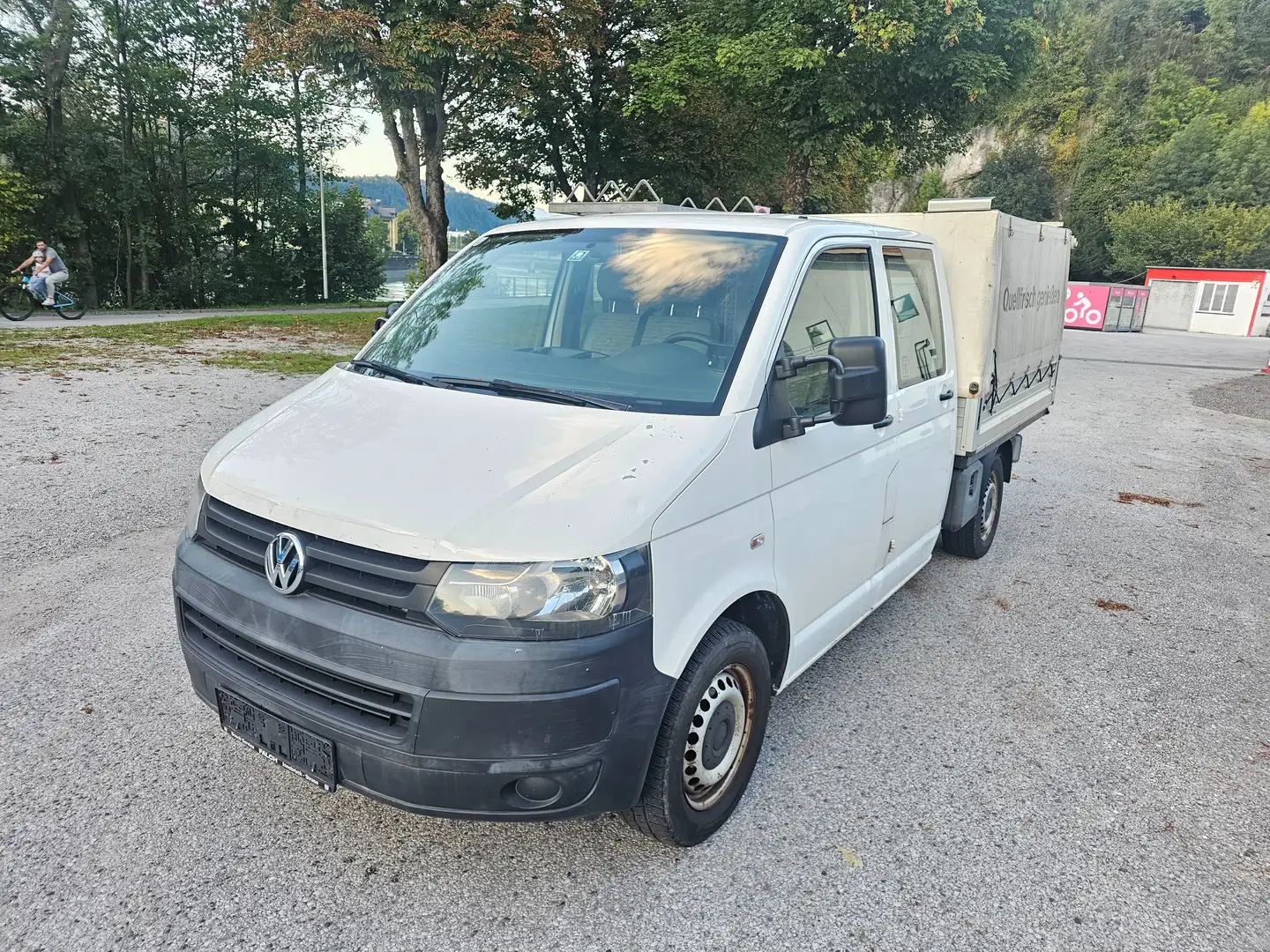 Volkswagen T5 Transporter Pritsche Doppelkabine 4Motion Weiß - 1