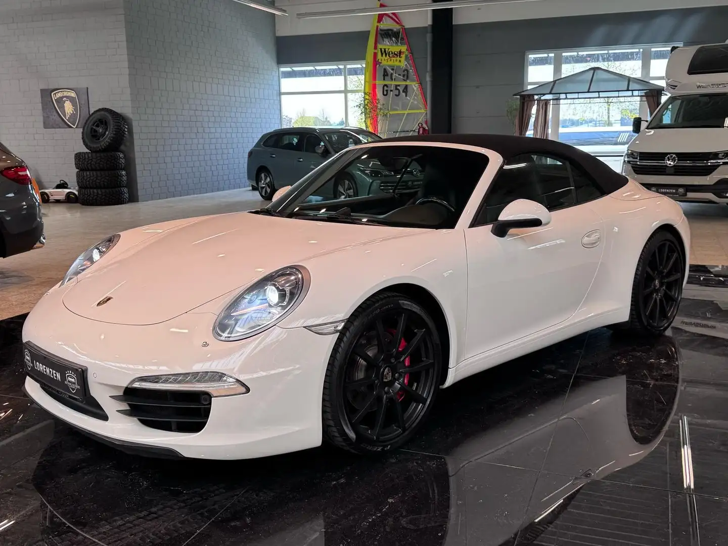 Porsche 991 Carrera S Cabriolet Chrono Sport-Abgas PDK Білий - 2