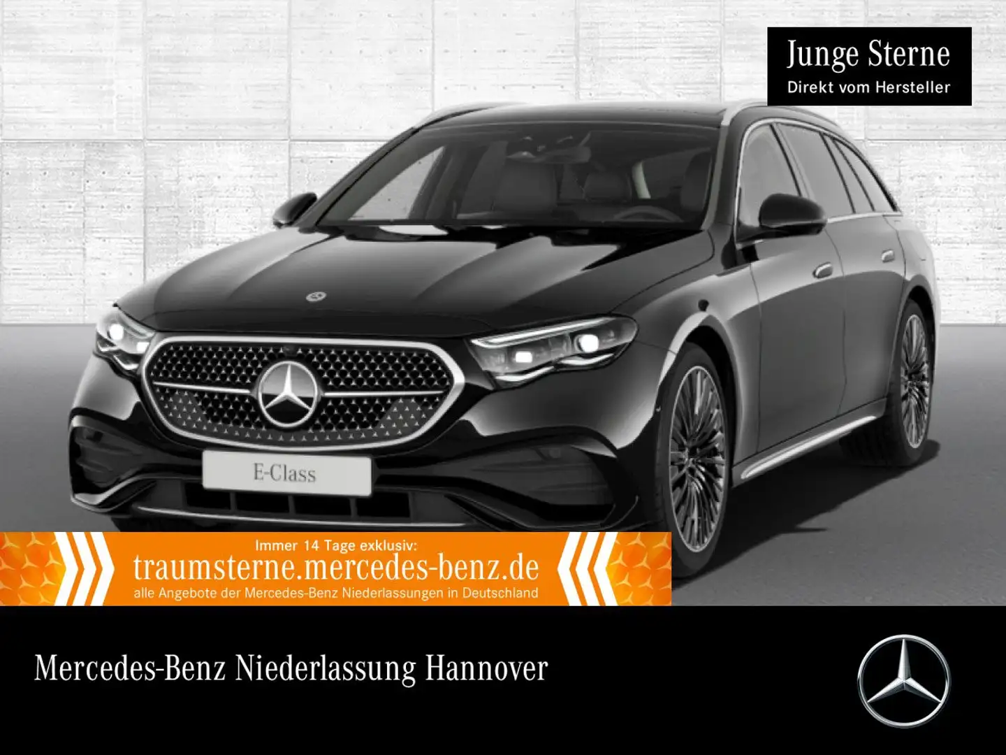 Mercedes-Benz E 300 de T 4M AMG Fahrass Pano Burmester Distr+ 9G Negro - 1