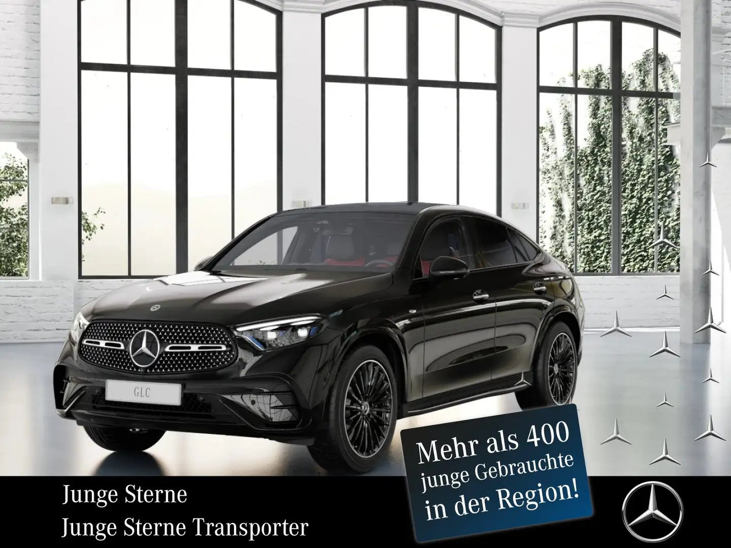 Mercedes-Benz GLC 300 GLC 300 de 4M Coupé AMG°PREMIUM-PLUS°LEDER-ROT° Schwarz - 1