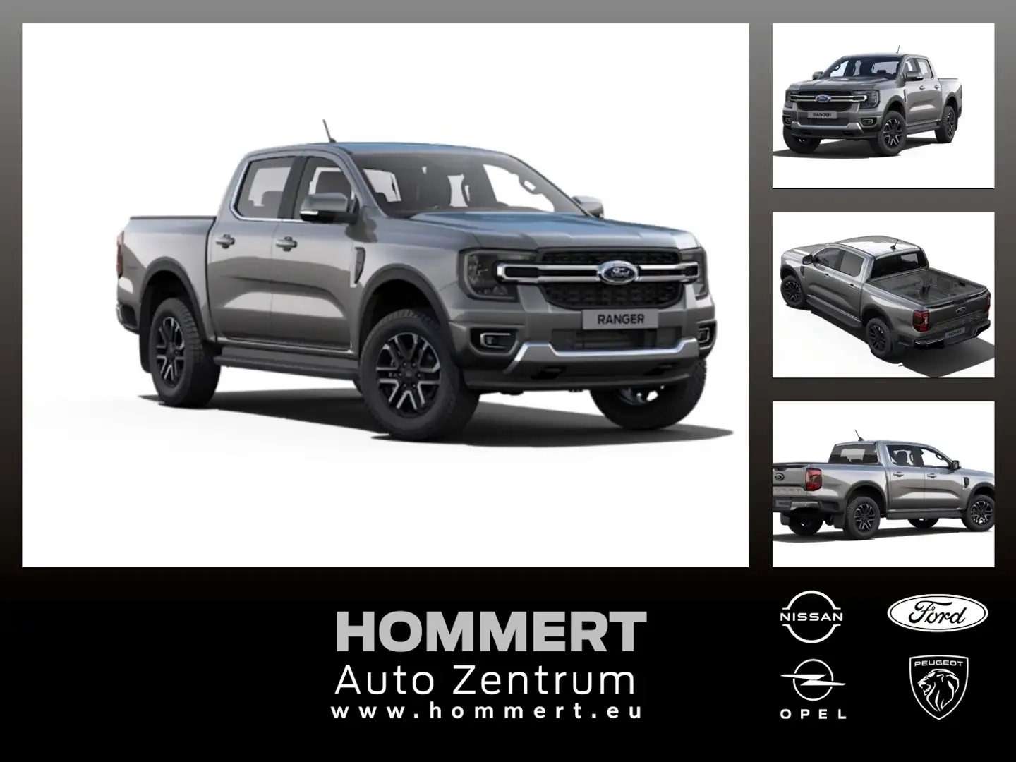 Ford Ranger Limited DoKa 4x4 360°*iACC*NAV*PDC*SHZ* Grau - 1