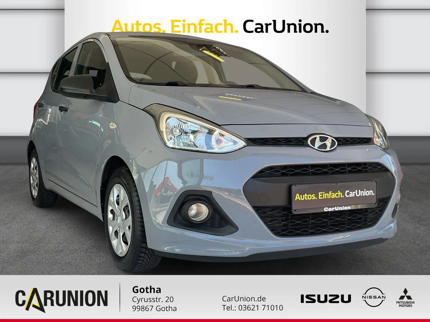 Hyundai i10 1,0 Classic ESP/Klima/USB Grijs - 1
