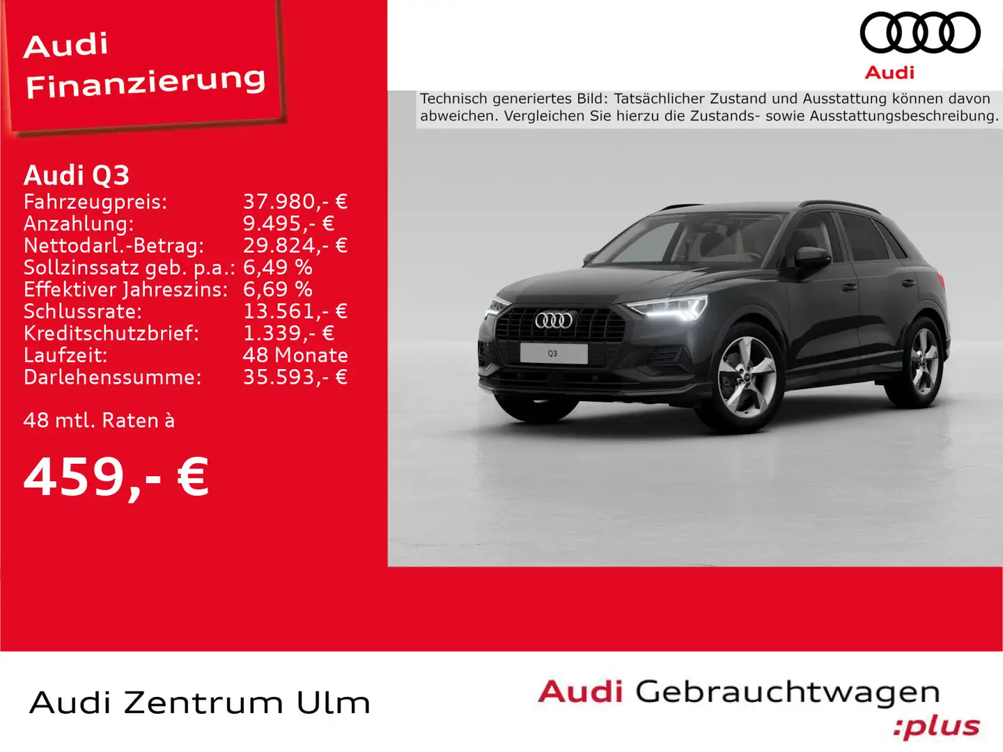 Audi Q3 advanced 35 TFSI AHK STDHZG E-KLAPPE VIRTUAL Schwarz - 1