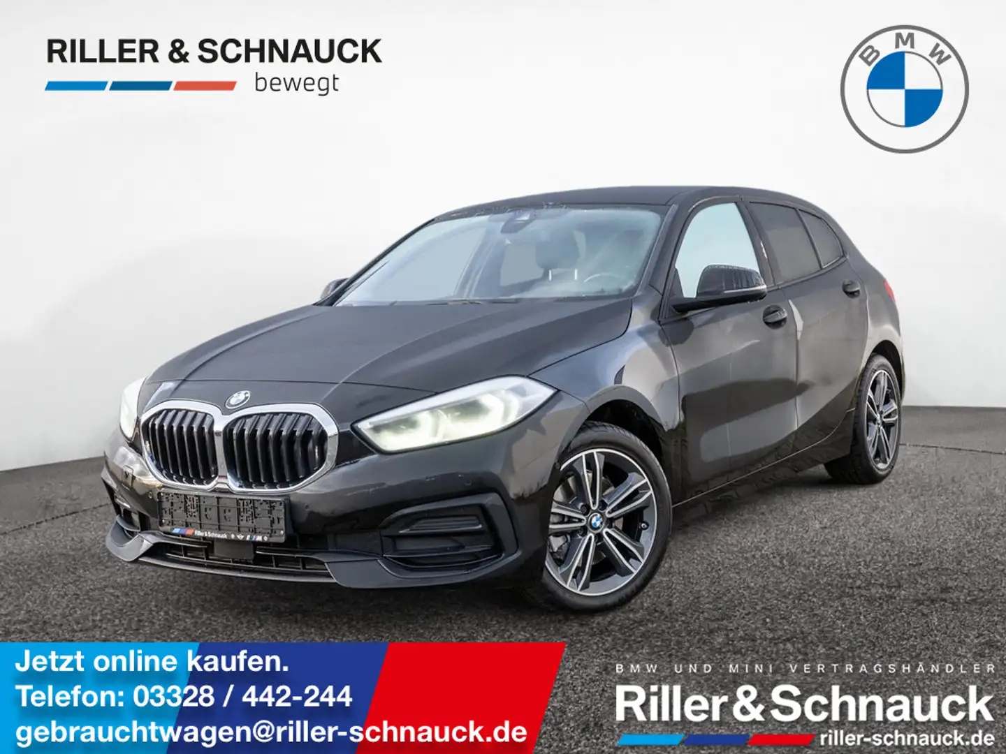 BMW 118 i Sport Line LED+NAVI+KAMERA+KLIMAAUT+SHZ+ Schwarz - 1