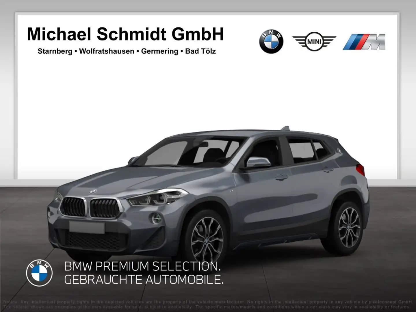 BMW X2 xDrive20i *M Sportpaket*Navi+*HUD*AHK*HiFi*DAB*LED Grau - 1