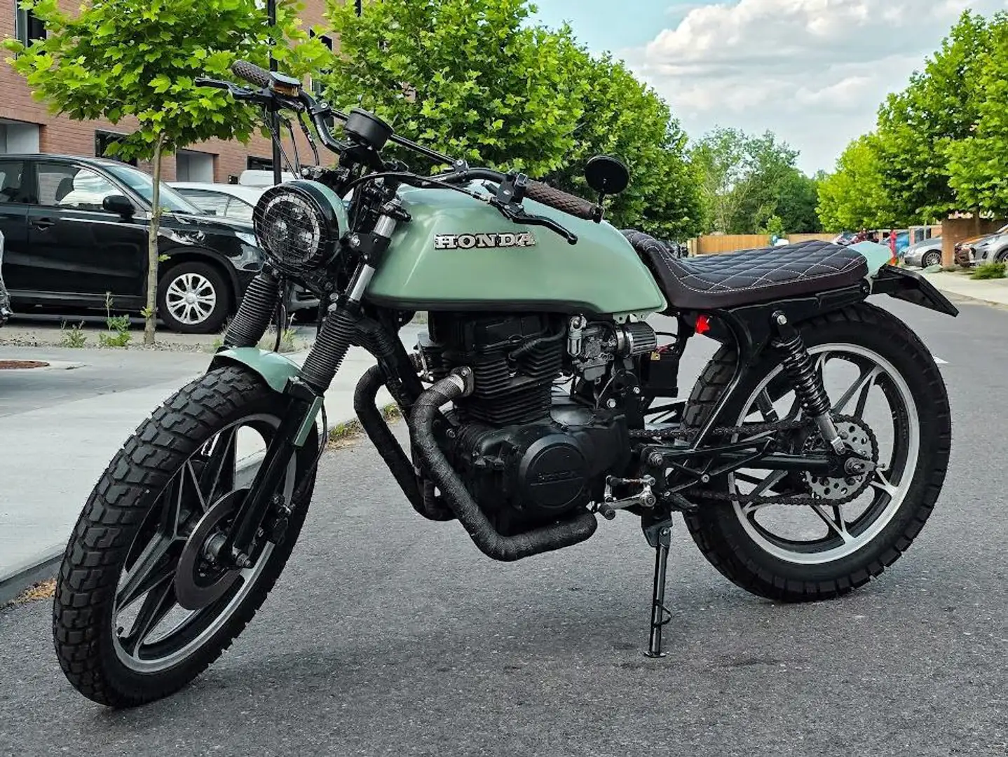 Honda CB 450 CB450N Custom Scrambler Groen - 1