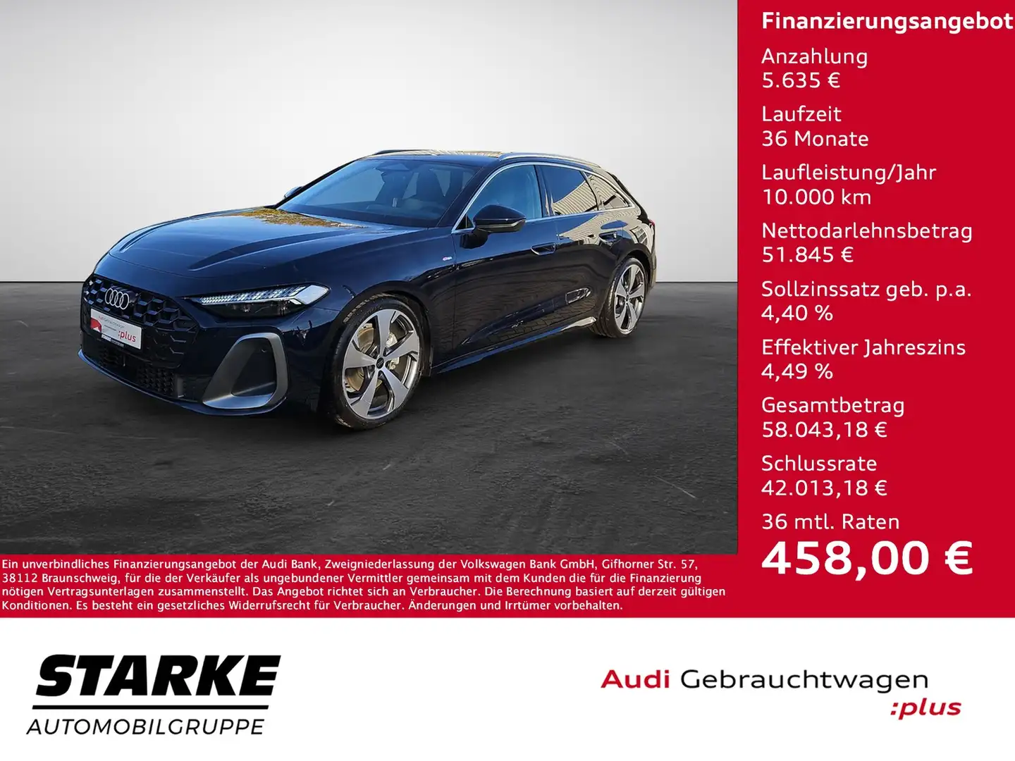 Audi A5 Avant TFSI S-tronic quattro S-line Navi Matrix ... Blau - 1