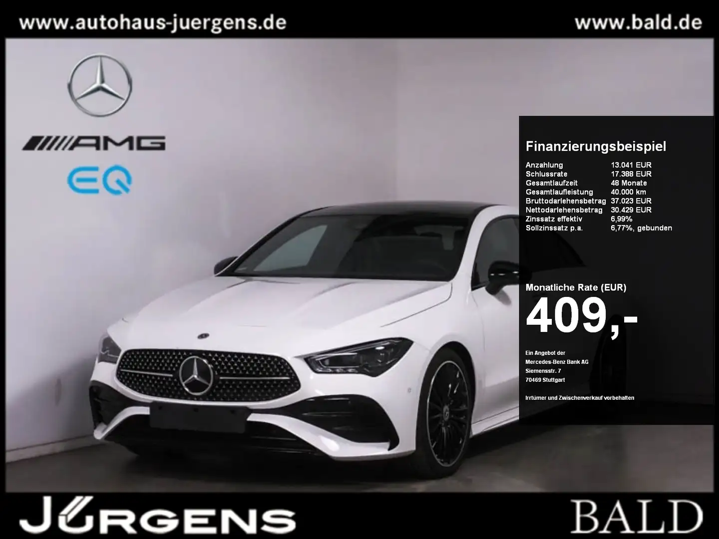Mercedes-Benz CLA 250 4M AMG-Premium/ILS/Pano/Burm/Night/19" Blanc - 1