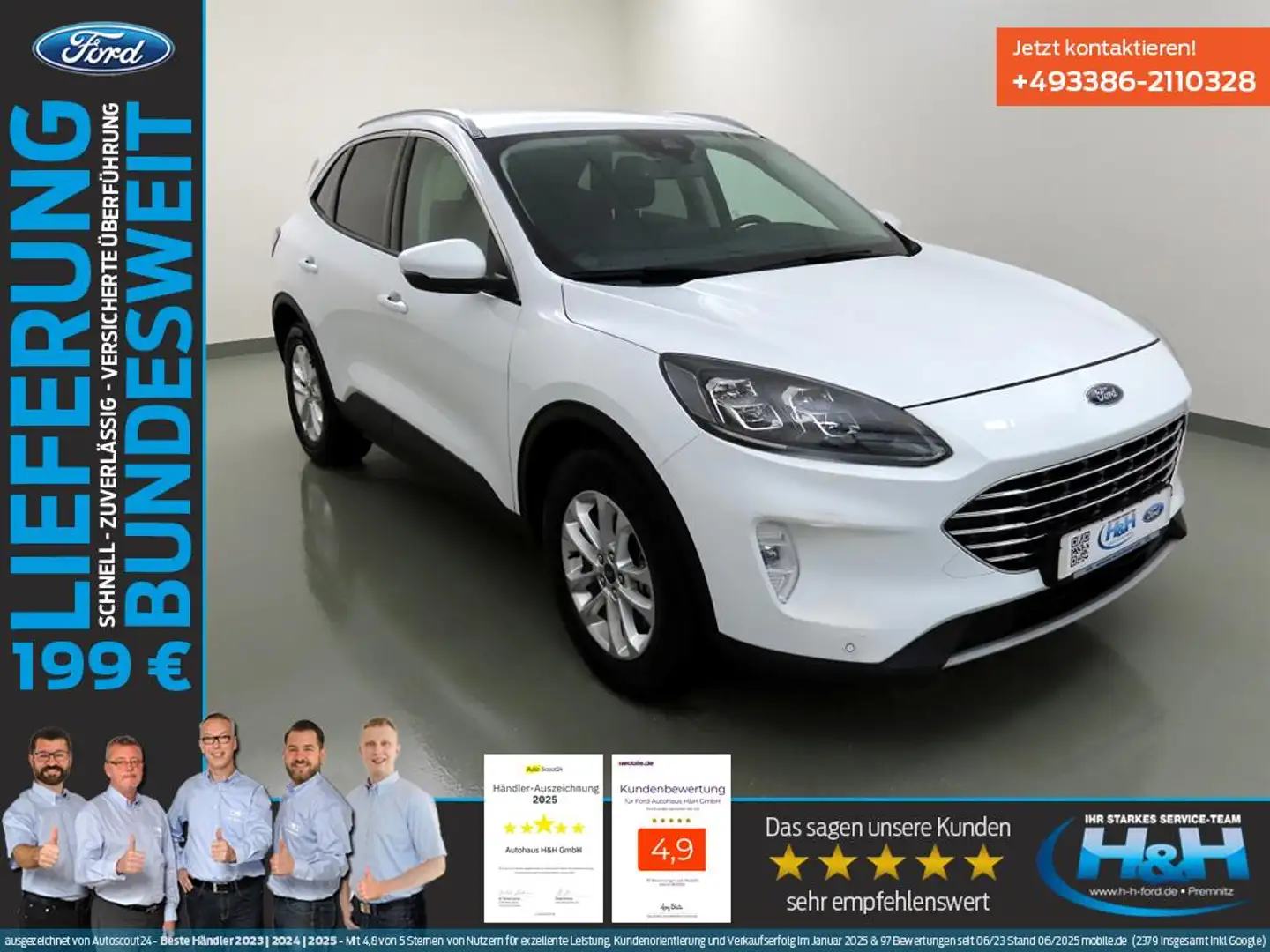 Ford Kuga 2.5 Plug-in-Hybrid Titanium X el.Klappe+B&O Bianco - 1