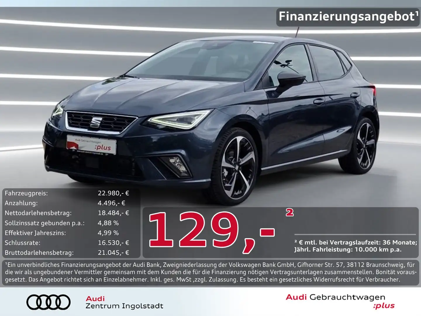SEAT Ibiza 1.0 TSI DSG FR LED ACC NAVI 18" Virtual Grau - 1