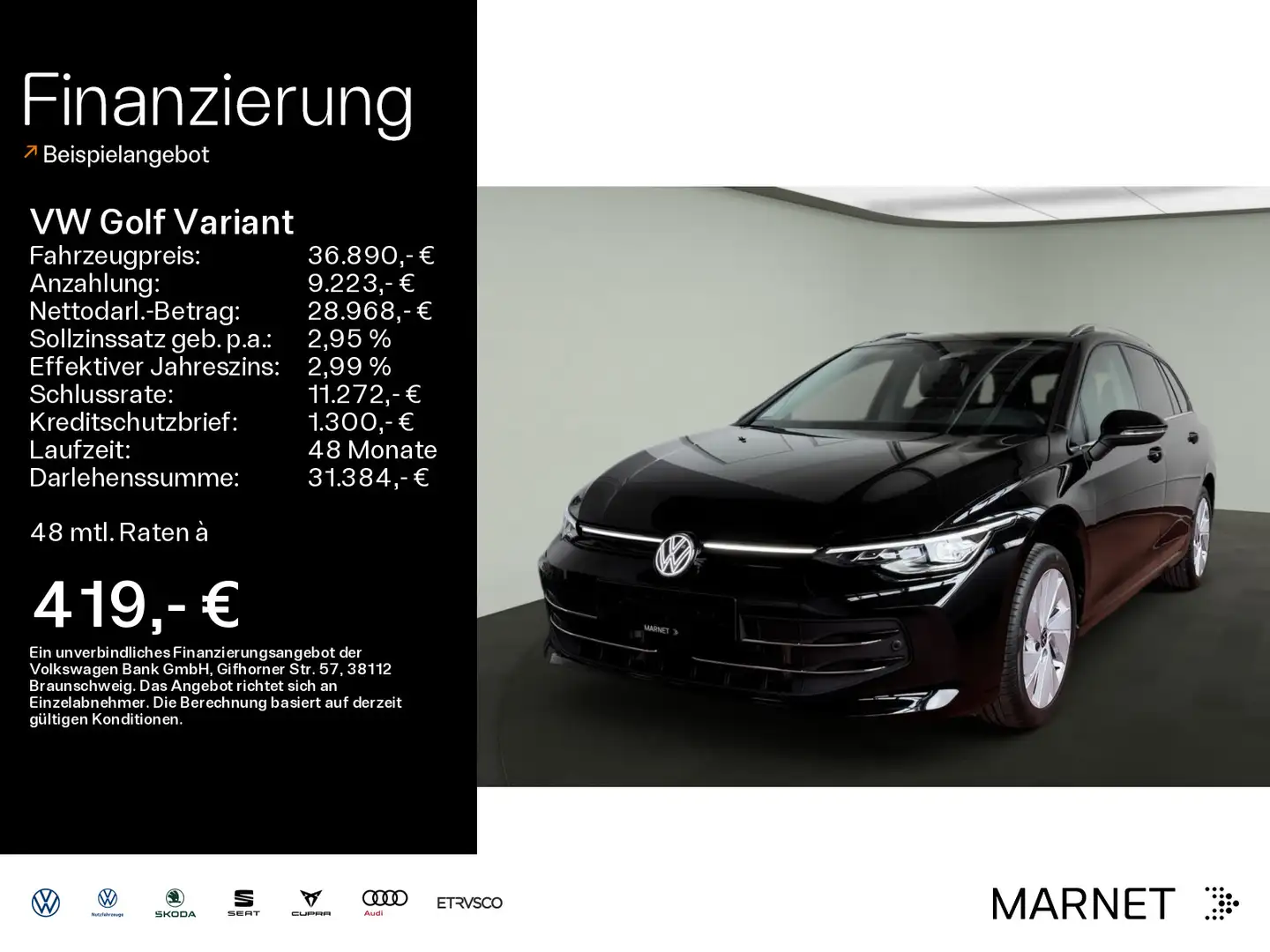 Volkswagen Golf Variant Style 1.5*AHK*NAVI*Elektr.Sitz Schwarz - 1