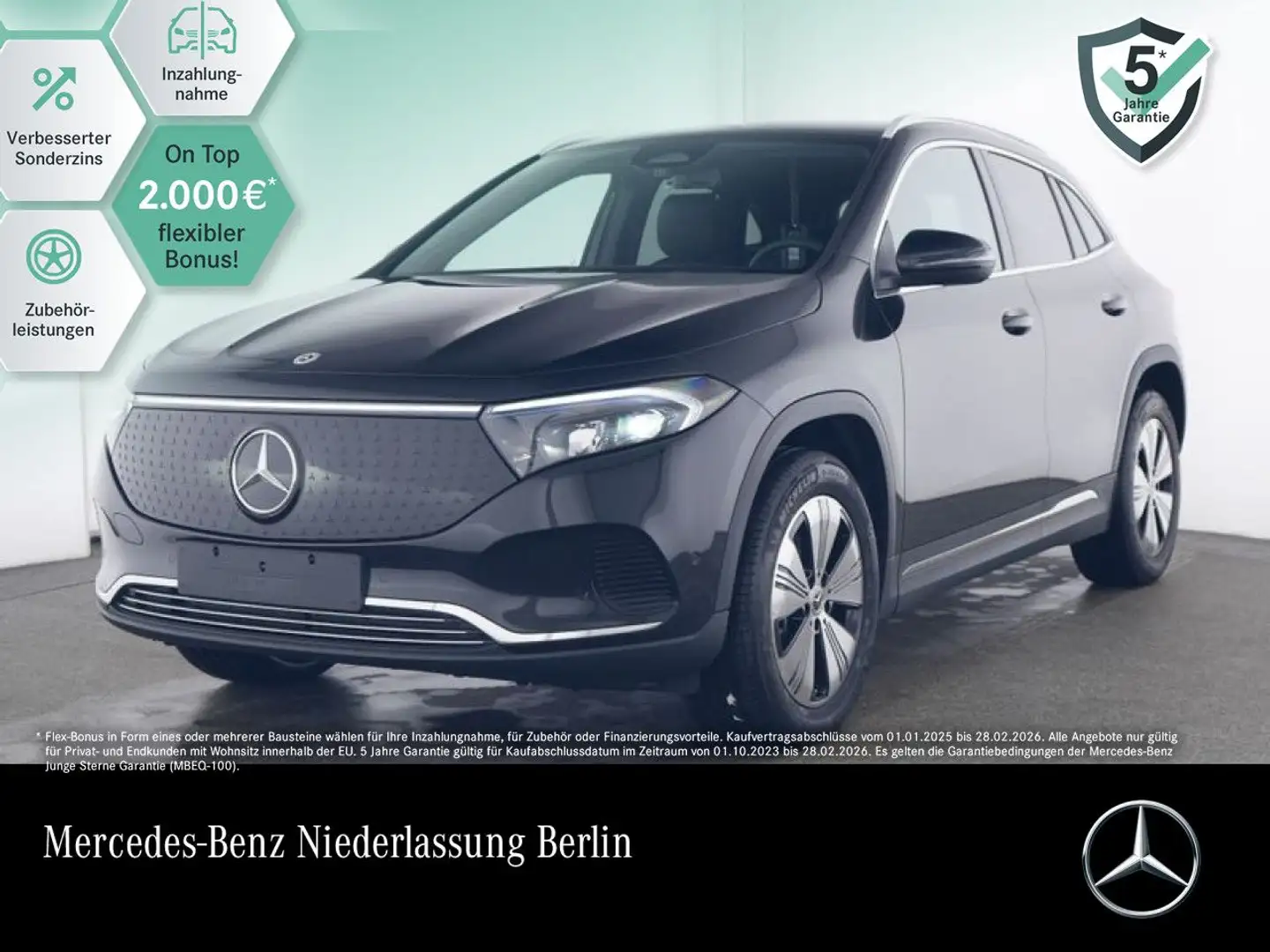Mercedes-Benz EQA 350 4M PROG+ADVANCED+AHK+KAMERA+MEMORY+SPUR Noir - 1
