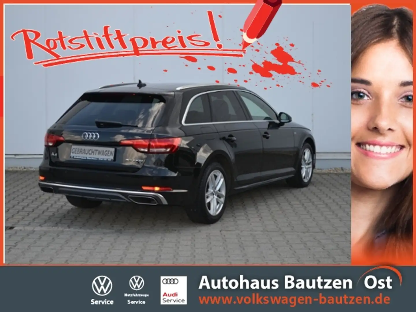 Audi A4 Avant Sport 40 TFSI S-tronic S-line Exter. AHK/XE Schwarz - 1