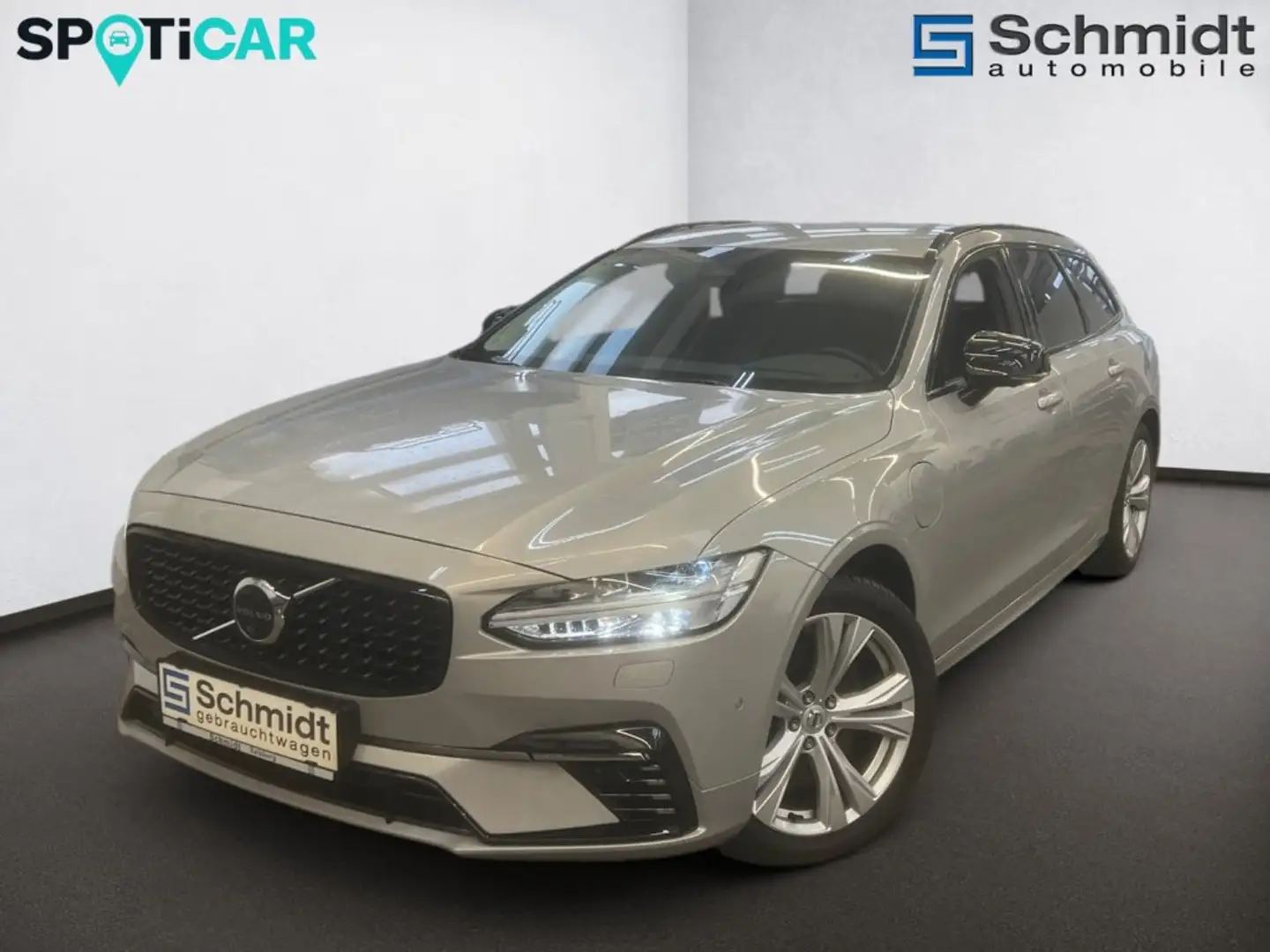 Volvo V90 Plus Dark T6 AWD Plug-in Hybrid Elektrisch/Benzi Silber - 1