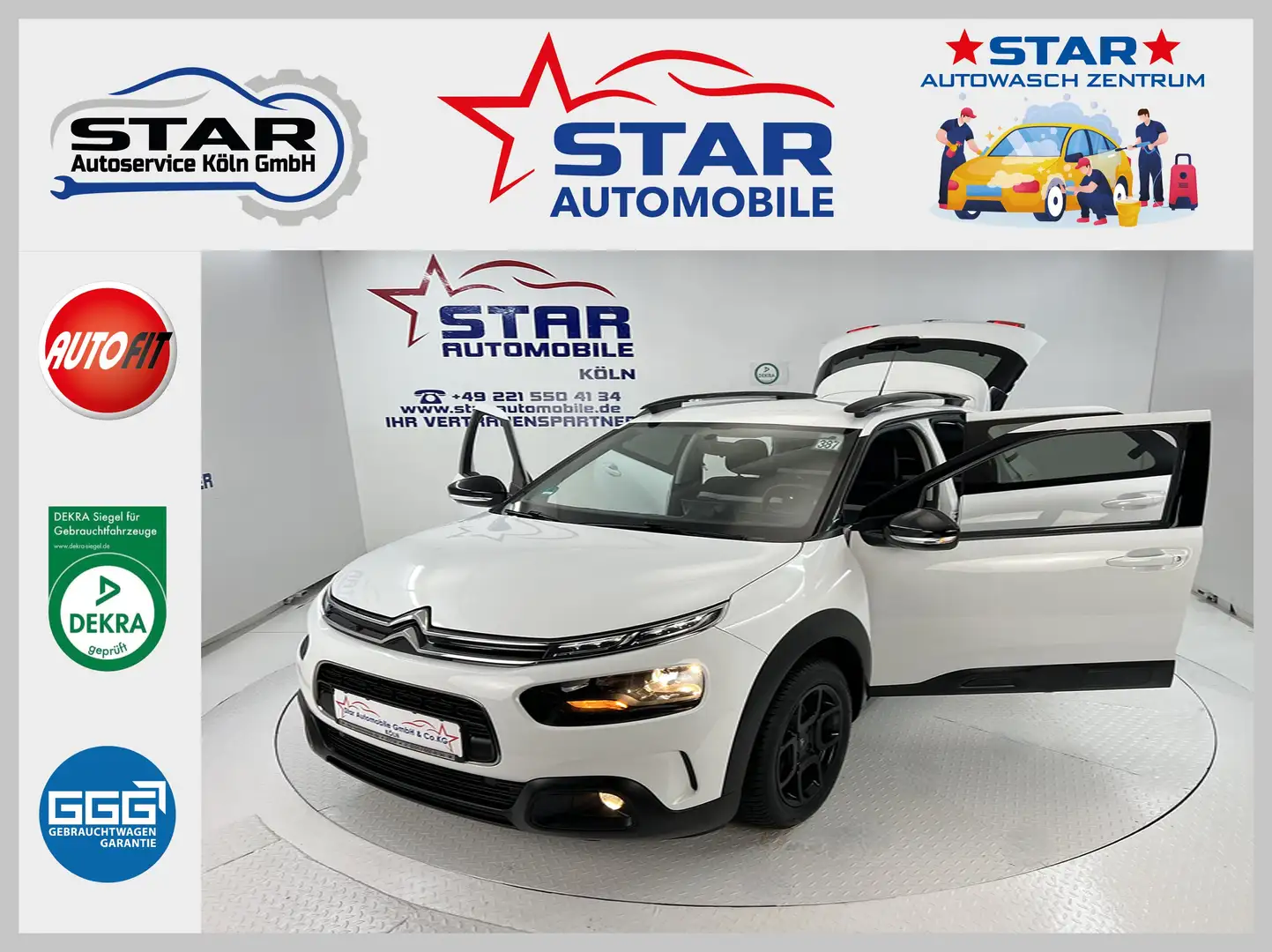 Citroen C4 Cactus C4 Cactus*1,2 - 96 kW*12V e-THP / PureTech*Klima* Weiß - 1
