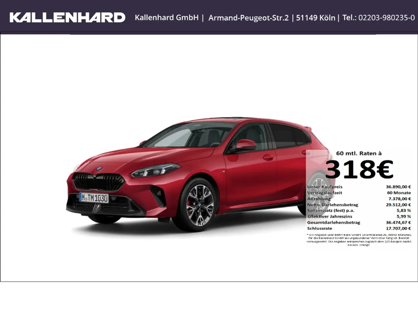 BMW 120 M Sport Pro-Pano-AHK-DrivingAss-Kamera Rot - 1